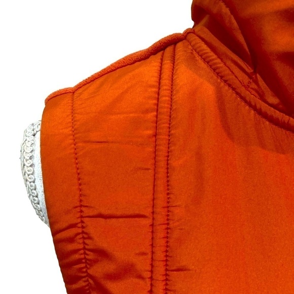 Bc Clothing fleece & nylon zip up vest in rusty burnt orange zip pockets size xl - Picture 6 of 10